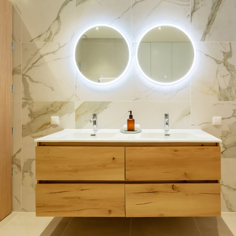 bathroom marble look design