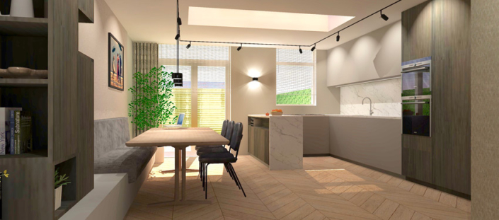 Extended Living Room Design